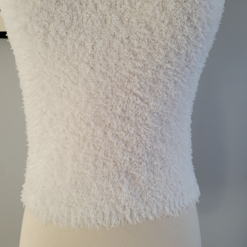 Aritzia The Group Babaton Fluffy‎ Fuzzy Cropped Sleeveless Tank Top M - Picture 7 of 11